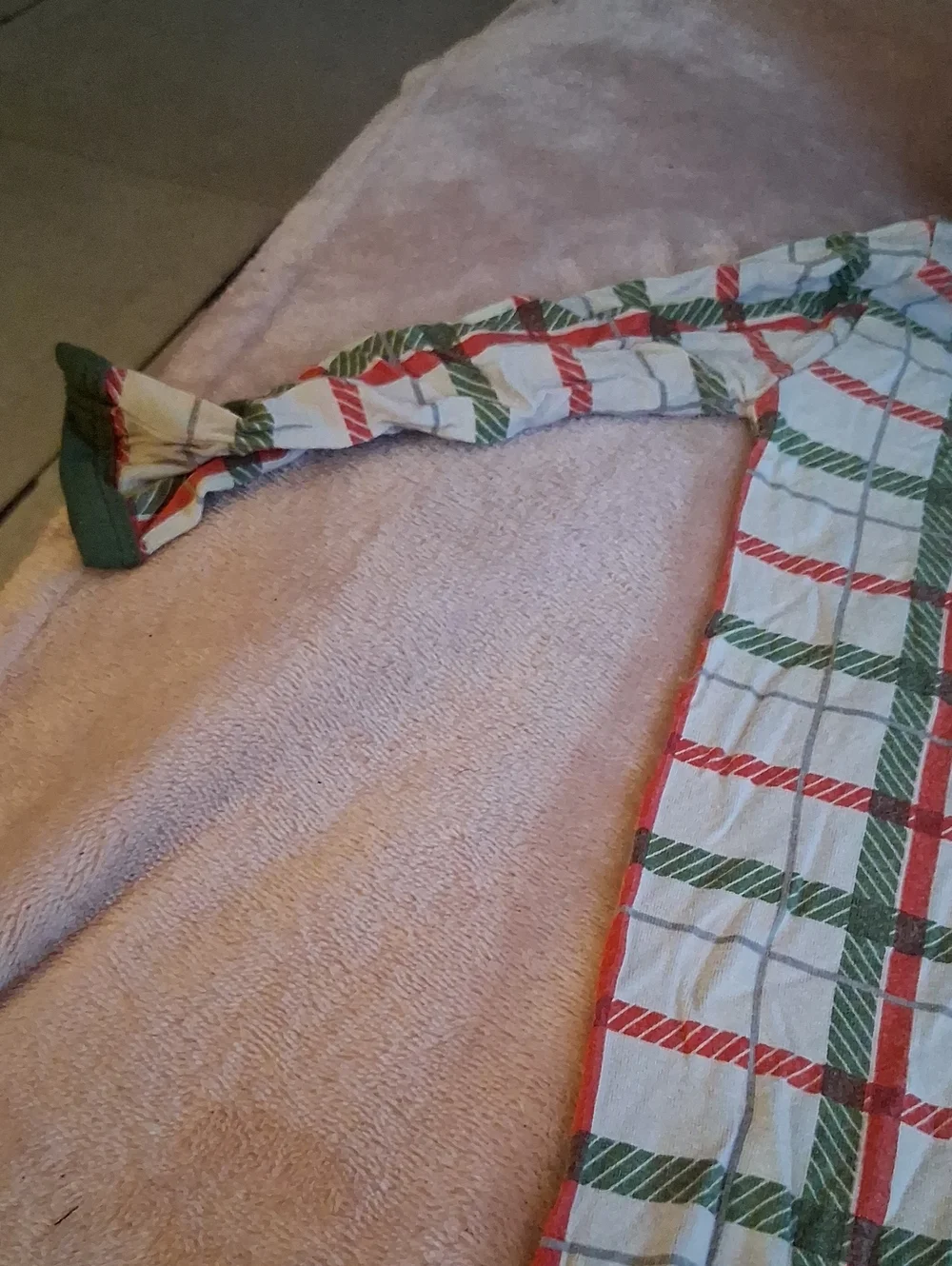 Kyte BABY Red & Green Plaid Zip Footed Pajamas
